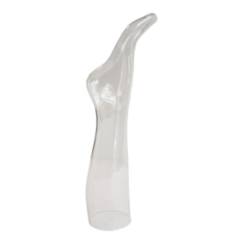 Mannequin display stand for socks , transparent colour