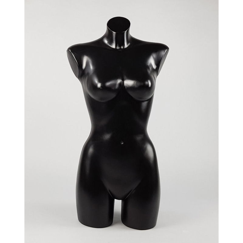 Display woman's bust for underware black colour