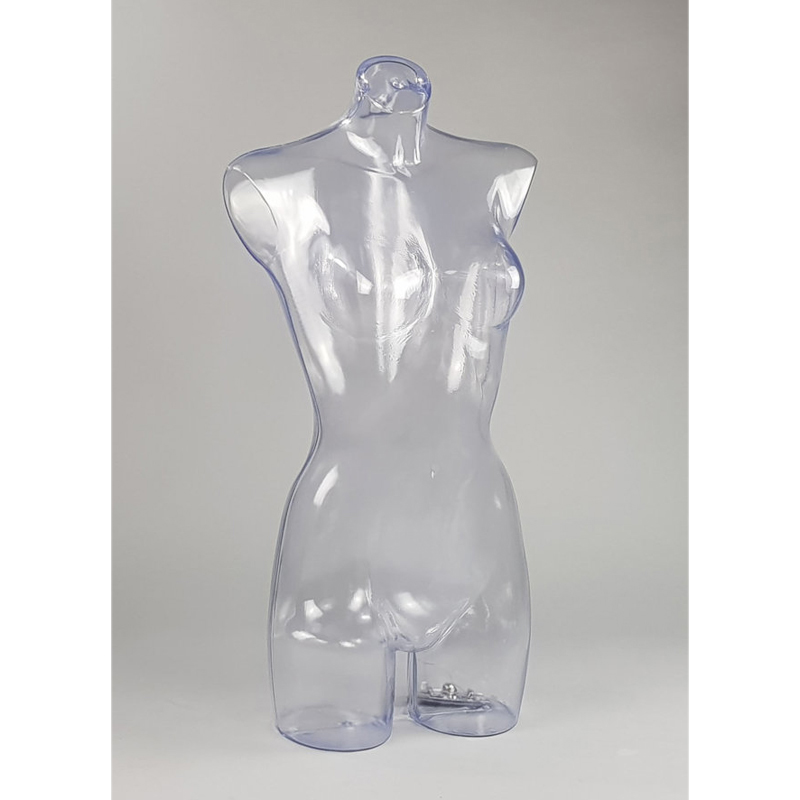 Display woman's bust for underware transparent colour