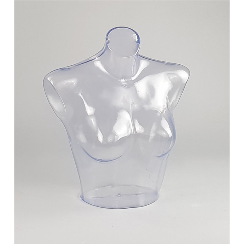 Display woman's bust for underware transparent colour